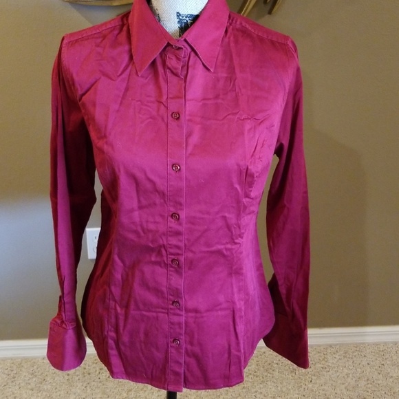3 for $20 Merona dark red long sleeve oxford shirt - Picture 1 of 8